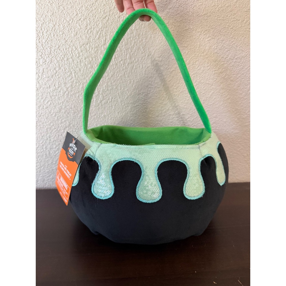 Hyde and Eek Boutique Halloween Trick or Treat Bling Basket Plush Cauldron Slime